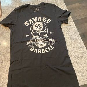 New size medium savage barbell t-shirt